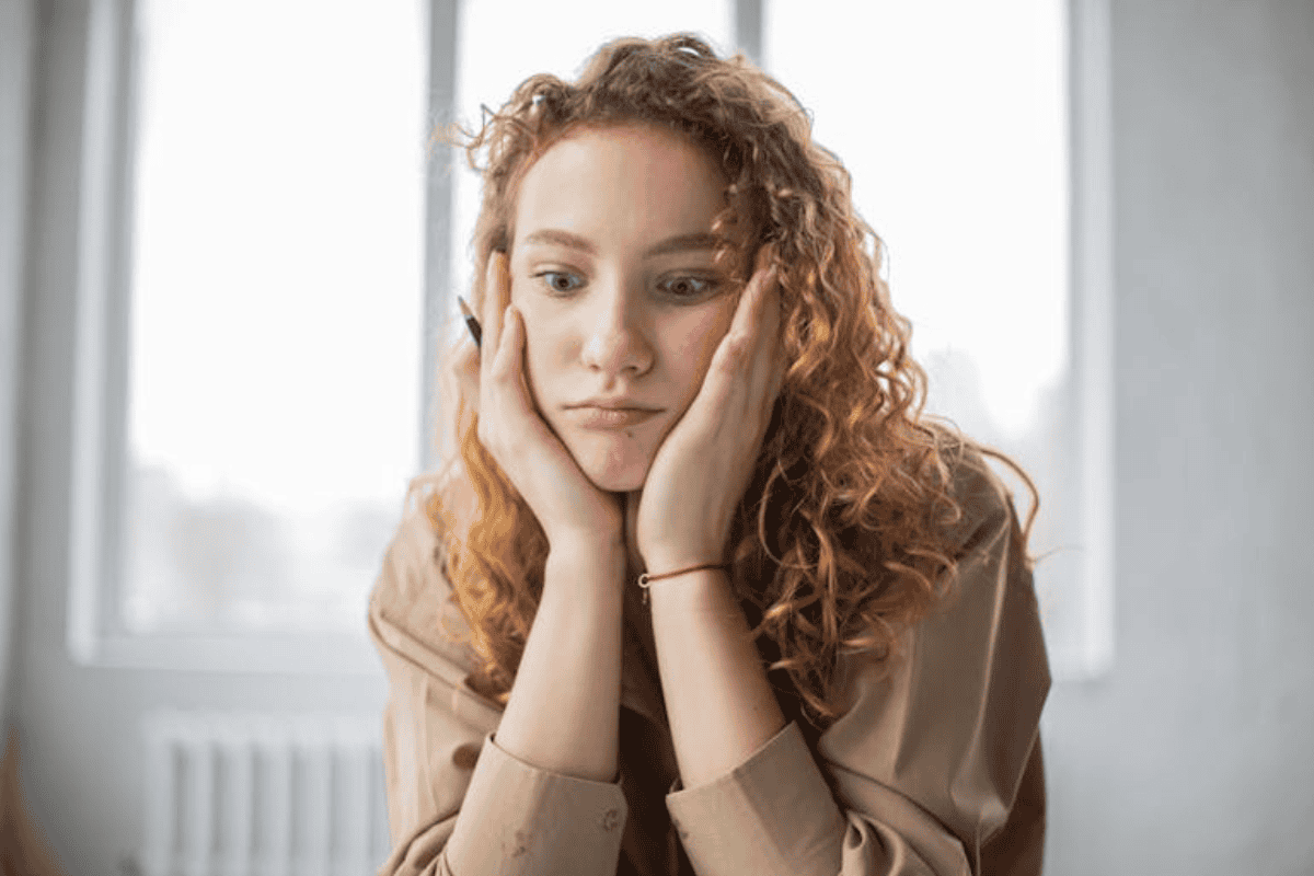a stressed customer